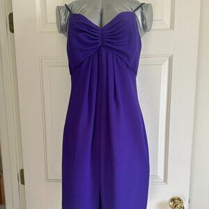 Rimini Womens Purple Bodycon Sleeveless Pleated Sequined suspenders‎ Dress Sz 10